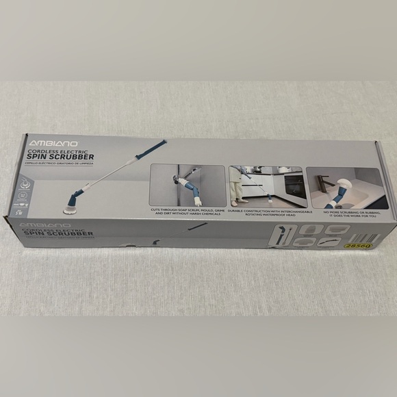 ambiano Other - Cordless Electric Spin Scrubber - White/Blue